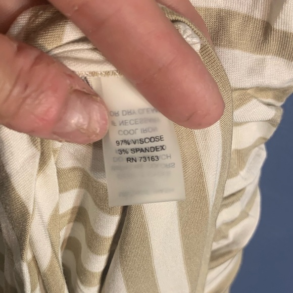 Tan and white stripped dress size PL - Picture 8 of 11